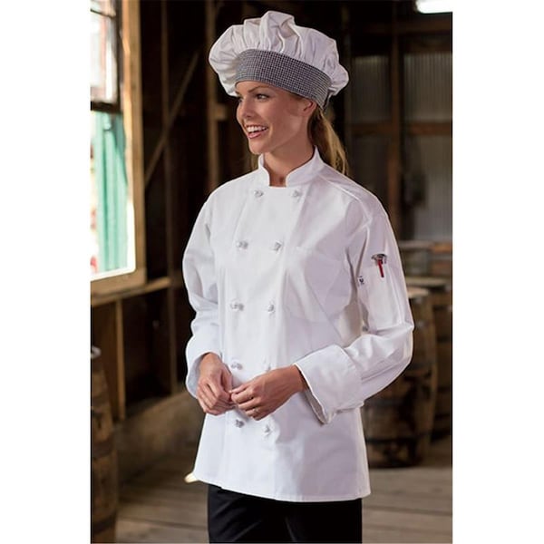 Nathan Caleb Classic 10 Knot Cotton Chef Coat in White 2XLarge - NA702501