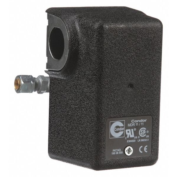 Interruptor de presión Condor Usa, (1) Puerto, 1/4 de pulgada de rosca hembra, DPST, 20 a 105 psi, Acción Estándar - 11EAXE