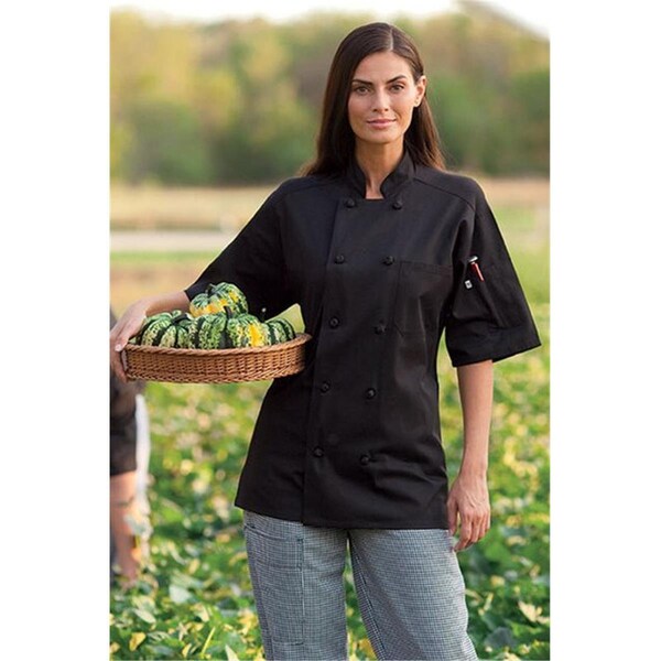 Nathan Caleb Antigua Chef Coat in Black - XLarge - NA2504452