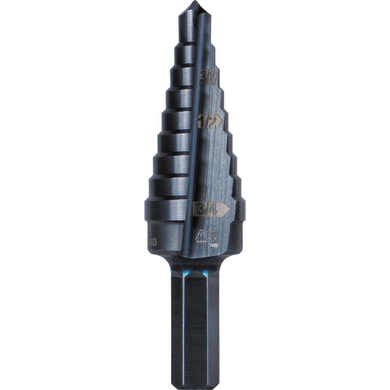 Broca escalonada de doble filo Klein Tools #3, 1/4 a 3/4 pulgadas - KTSB03