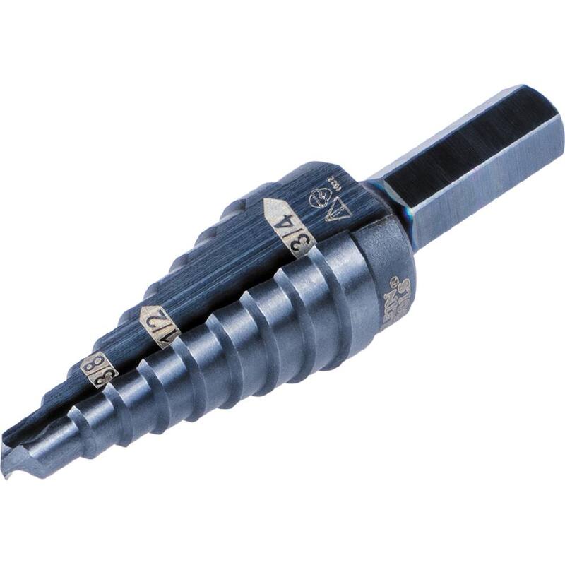 Broca escalonada de doble filo Klein Tools #3, 1/4 a 3/4 pulgadas - KTSB03