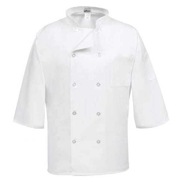 Fame (A Delta Plus Group Company) Chef Coat, C10P-3/4 Sleeve, White, SM - 83229