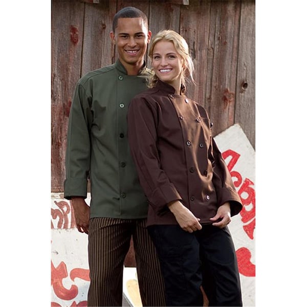 Nathan Caleb Orleans Chef Coat in Brown - Large - NA2030931