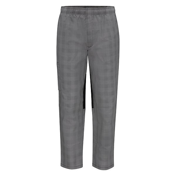 Red Kap Chef Pant, 3XL, Black Plaid/Gray - 0P2MGB RG 3XL