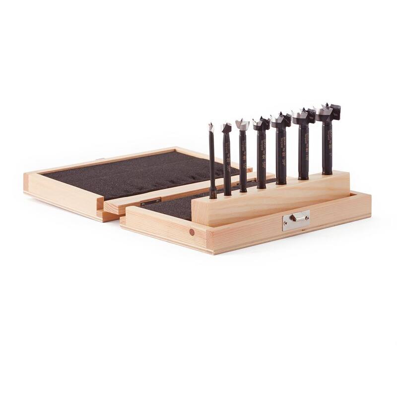 Juego de 7 brocas Forstner BORA Tempest en caja de madera, 1/4 a 1 pulgada. 1/4 a 1 pulgada. 1/4 a 3/8 pulgadas. 3 1/2 pulgadas - BFB-009867.