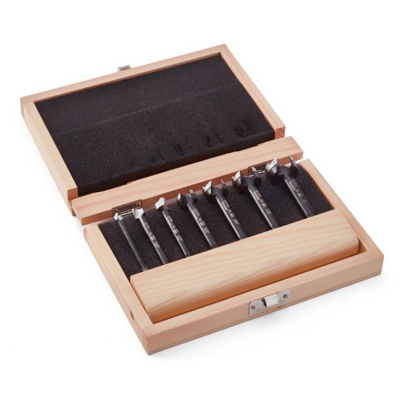 Juego de 7 brocas Forstner BORA Tempest en caja de madera, 1/4 a 1 pulgada. 1/4 a 1 pulgada. 1/4 a 3/8 pulgadas. 3 1/2 pulgadas - BFB-009867.
