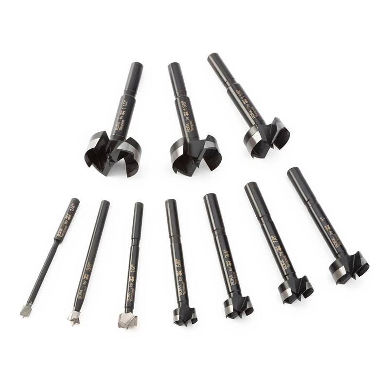 Broca Forstner BORA Tempest de acero de alta velocidad: set de 10 piezas en caja de madera - BFB-009874