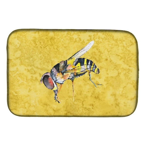Carolines Treasures Bee on Yellow Dish Drying Mat - 8851DDM