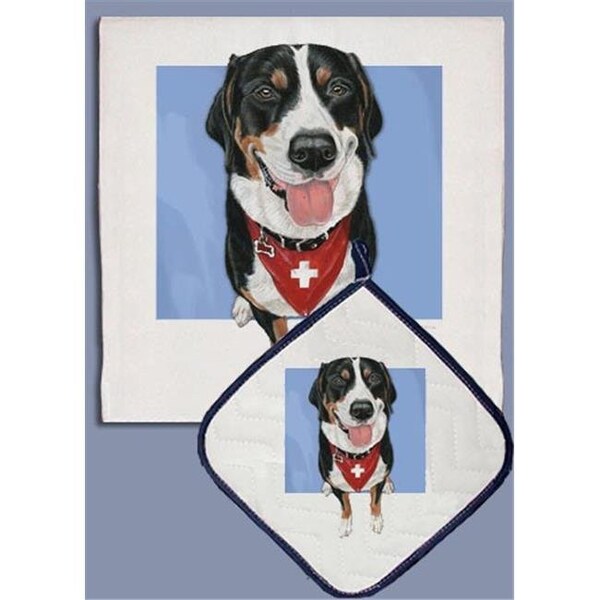 Pipsqueak Productions Pipsqueak Productions DP705 Greater Swiss Mountain Dog Dish Towel And Pot Holder Set - DP705