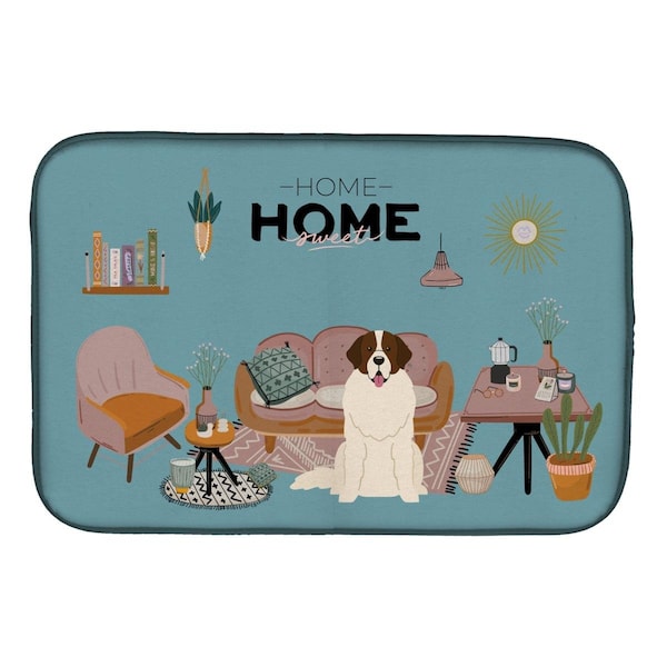 Carolines Treasures 14 x 21 in. Moscow Watchdog Sweet Home Dish Drying Mat - CK7872DDM