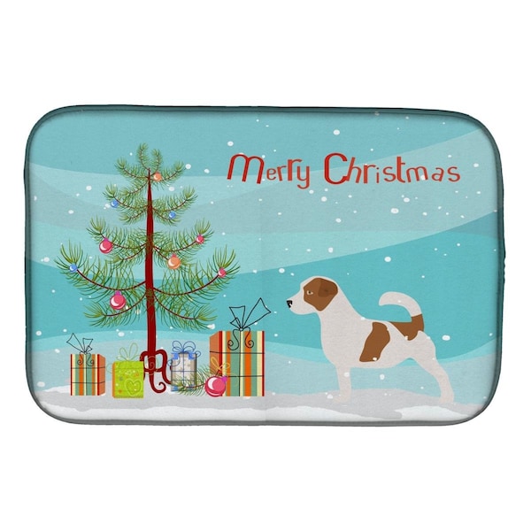 Carolines Treasures Jack Russell Terrier Merry Christmas Tree Dish Drying Mat - BB2925DDM