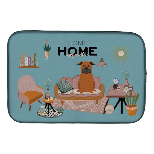 Carolines Treasures 14 x 21 in. Chinese Chongqing Dog Sweet Home Dish Drying Mat - CK7956DDM