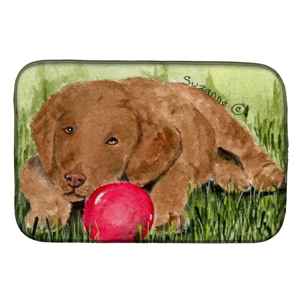 Carolines Treasures Curly Coated Retriever Dish Drying Mat - SS8684DDM