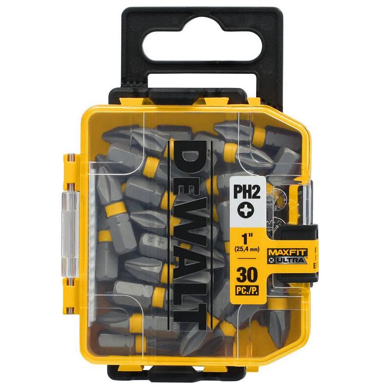 DEWALT MAXFIT ULTRA Juego de 30 puntas de acero para destornillador Phillips 2 - DWA1PH2UMF30
