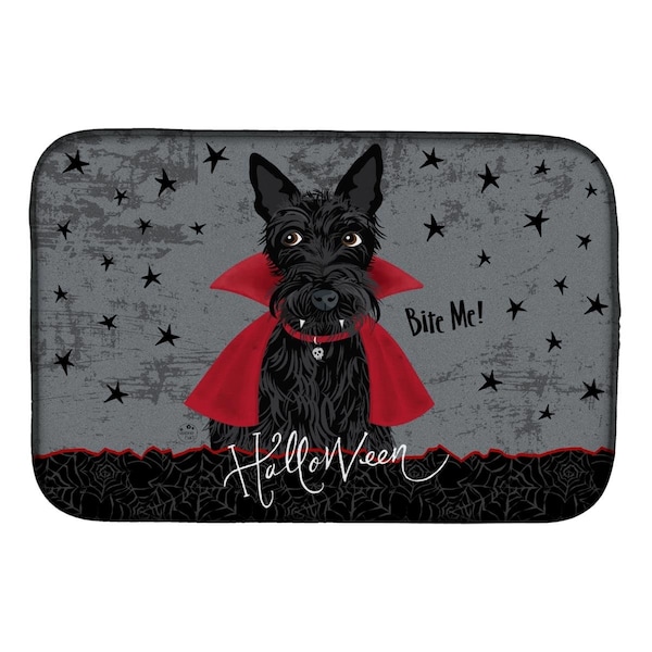 Carolines Treasures Halloween Vampire Scottie Dish Drying Mat - VHA3037DDM