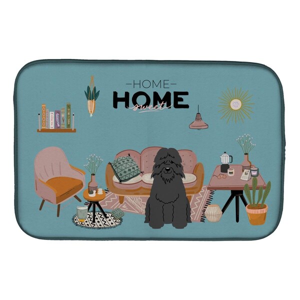Carolines Treasures 14 x 21 in. Bouvier Des Flandres Sweet Home Dish Drying Mat - CK7919DDM