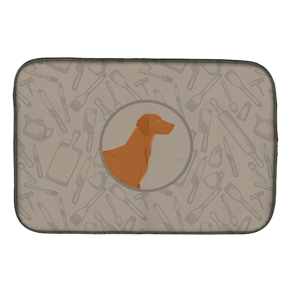 Carolines Treasures Vizsla in the Kitchen Dish Drying Mat - CK2215DDM