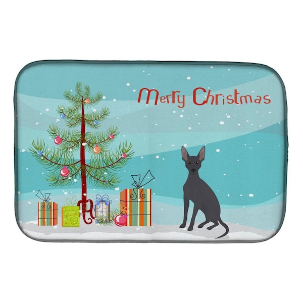 Carolines Treasures Peruvian Hairless Dog Christmas Tree Dish Drying Mat - CK3507DDM