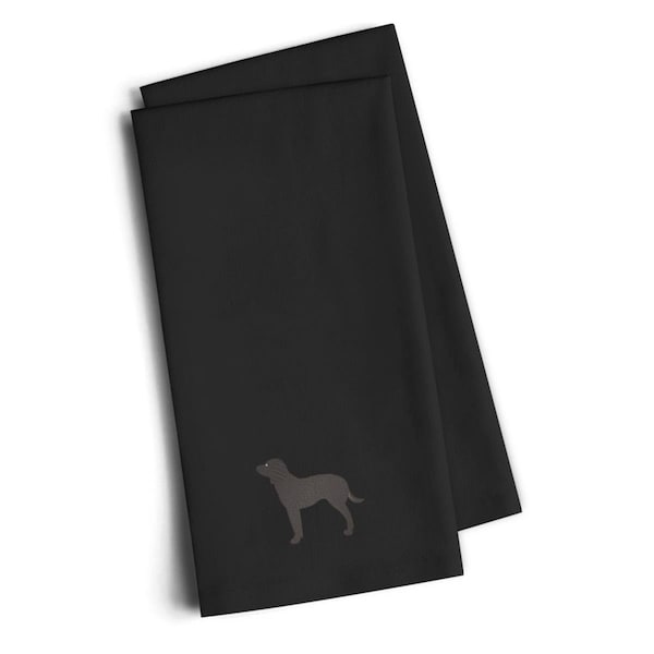 Carolines Treasures American Water Spaniel Black Embroidered Kitchen Towel, Set of 2 - BB3401BKTWE