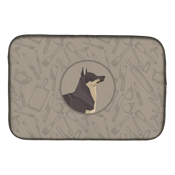 Carolines Treasures Swedish Vallhund in the Kitchen Dish Drying Mat - CK2213DDM