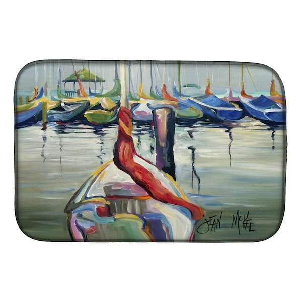 Carolines Treasures LaSalle Sailboats Dish Drying Mat - JMK1056DDM