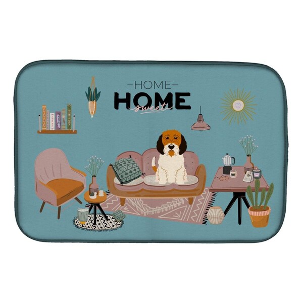 Carolines Treasures 14 x 21 in. Petit Basset Griffon Veenden Sweet Home Dish Drying Mat - CK7924DDM