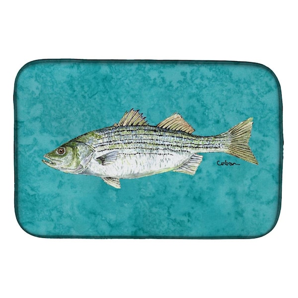 Carolines Treasures Striped Bass Fish Dish Drying Mat - 8720DDM