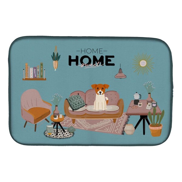 Carolines Treasures 14 x 21 in. Jack Russell Terrier Sweet Home Dish Drying Mat - CK7953DDM