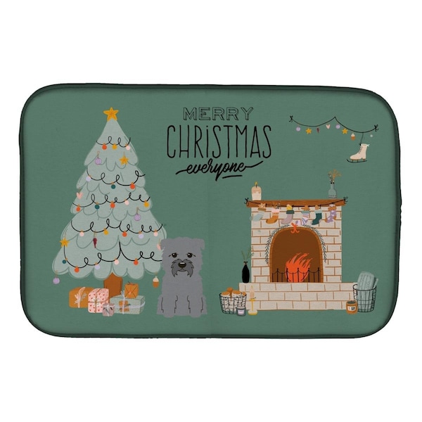 Carolines Treasures 14 x 21 in. Grey Glen of Imal Christmas Everyone Dish Drying Mat - CK7622DDM