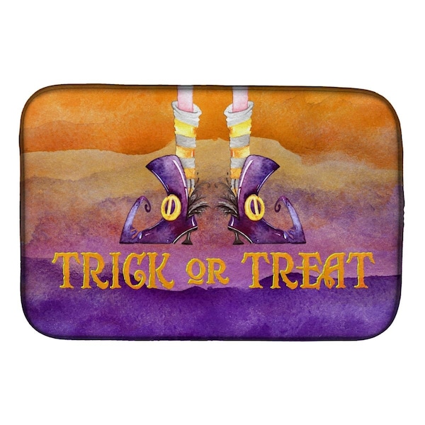 Carolines Treasures Halloween Trick Witches Feet Dish Drying Mat - BB7460DDM