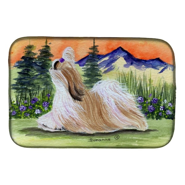 Carolines Treasures Shih Tzu Dish Drying Mat - SS8179DDM