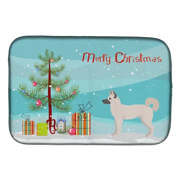 Carolines Treasures Gerberian Shepsky Christmas Tree Dish Drying Mat - CK3830DDM