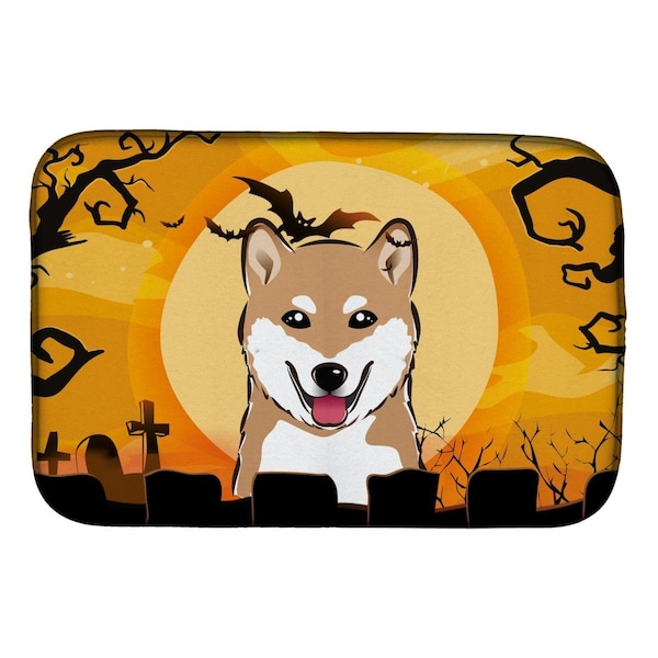 Carolines Treasures Halloween Shiba Inu Dish Drying Mat - BB1783DDM