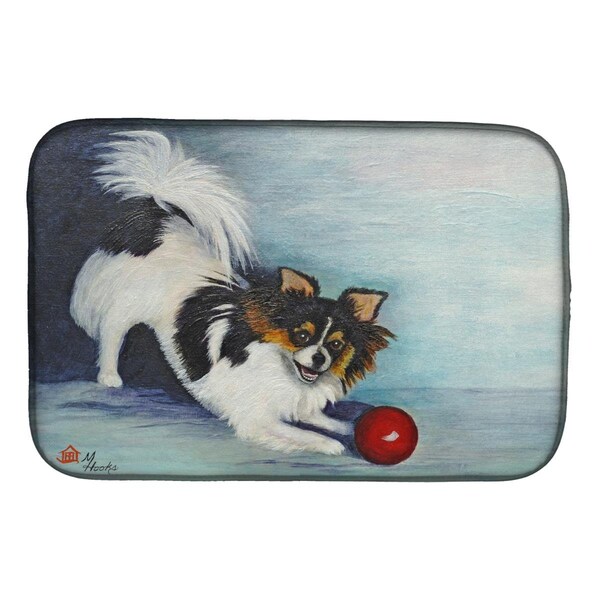 Carolines Treasures Papillon Play Ball Dish Drying Mat - MH1054DDM