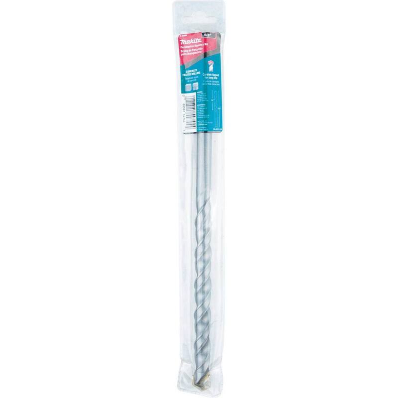 Broca de martillo de percusión para albañilería con punta de carburo de 5/8 pulg. x 12 pulg. - B-68884
