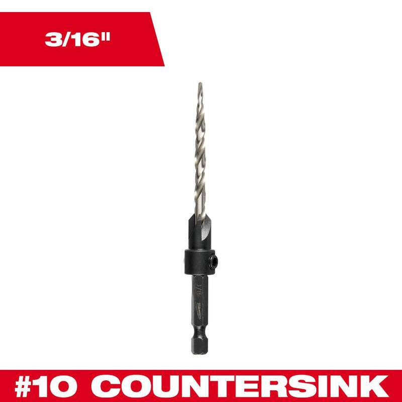 Avellanador Milwaukee #10 de 3/16 pulgadas para madera - 48-13-5002
