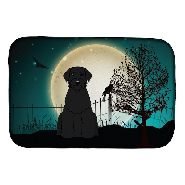 Carolines Treasures Halloween Scary Giant Schnauzer Dish Drying Mat - BB2256DDM