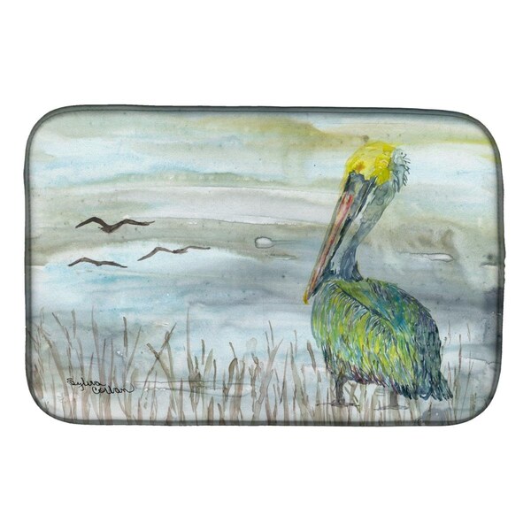 Carolines Treasures Pelican Watercolor Dish Drying Mat - SC2008DDM