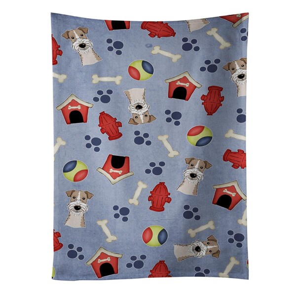 Carolines Treasures Dog House Collection Wire Haired Fox Terrier Kitchen Towel - BB4026KTWL