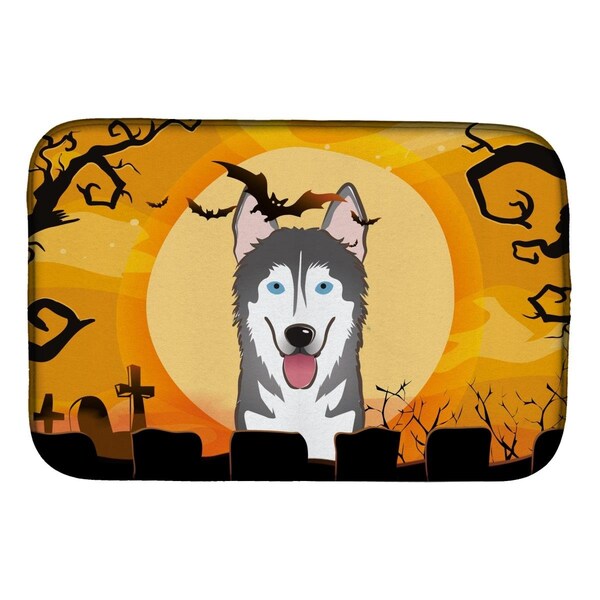 Carolines Treasures Halloween Alaskan Malamute Dish Drying Mat - BB1776DDM