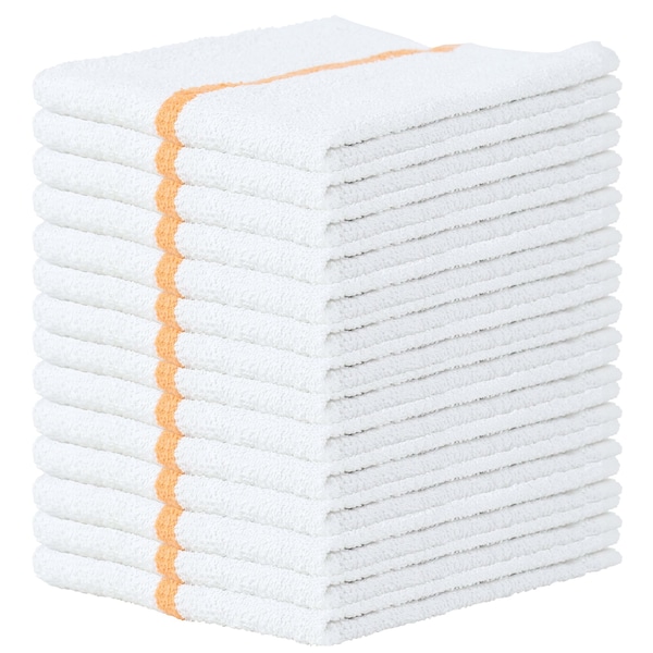 Monarch Qwick Wick Bar Mop Towels Gold Stripe , 12PK - N030-G65-5DZ