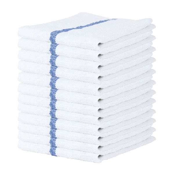 Monarch Qwick Wick Bar Mop Towels Blue Stripe , 12PK - N030-W65-5DZ