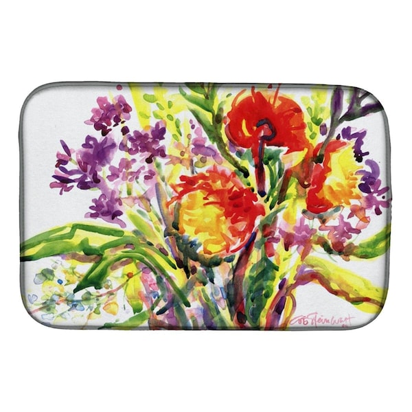 Carolines Treasures Flower Dish Drying Mat - 6042DDM
