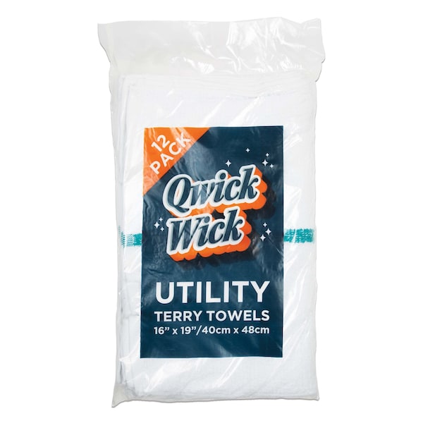 Monarch Qwick Wick Bar Mop Towels Green Stripe , 12PK - N030-GR-5DZ