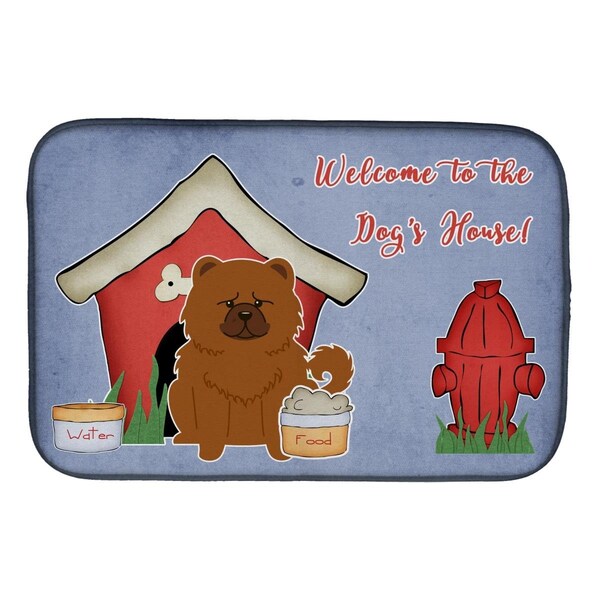 Carolines Treasures Dog House Collection Chow Chow Red Dish Drying Mat - BB2896DDM