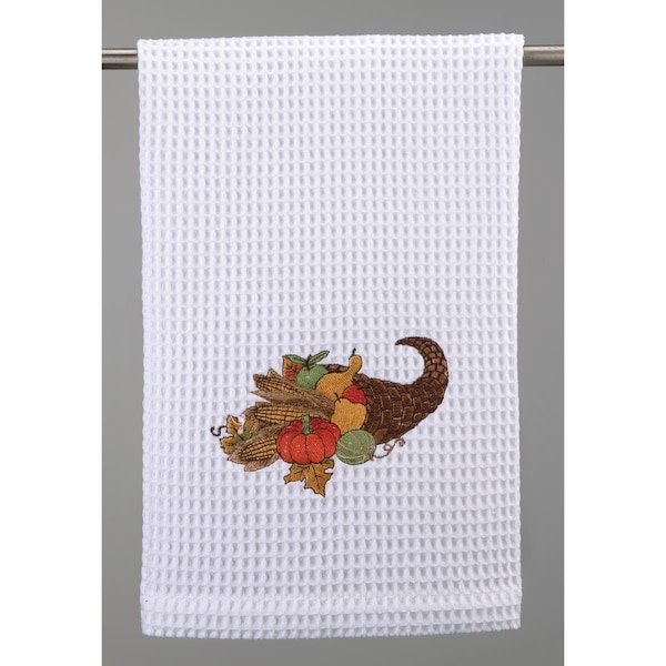 Peking Handicraft 16 x 25 in. Great Harvest Waffle Weave Kitchen Towel, 4PK - 04DM27BWC