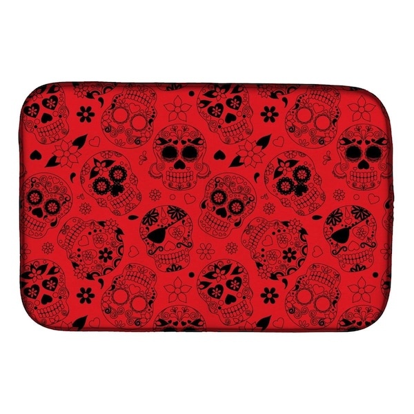 Carolines Treasures Day of the Dead Orange Dish Drying Mat - BB5119DDM