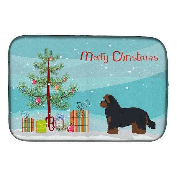 Carolines Treasures Shorkie No.1 Christmas Tree Dish Drying Mat - CK3875DDM