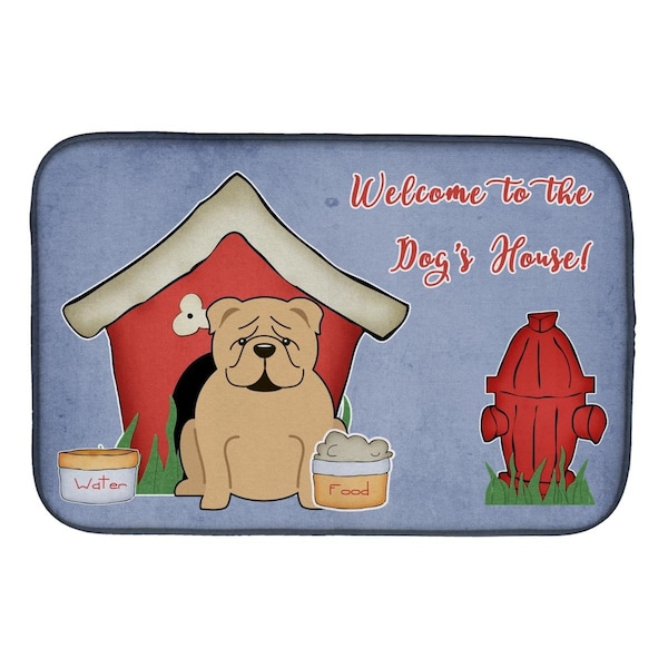 Carolines Treasures Dog House Collection English Bulldog Fawn Dish Drying Mat - BB2878DDM