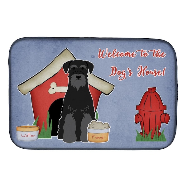 Carolines Treasures Dog House Collection Standard Schnauzer Black Dish Drying Mat - BB2786DDM